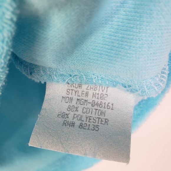 Fresh Produce Terry Tee S Aqua Blue‎ V-Neck Short Sleeve - Picture 4 of 4